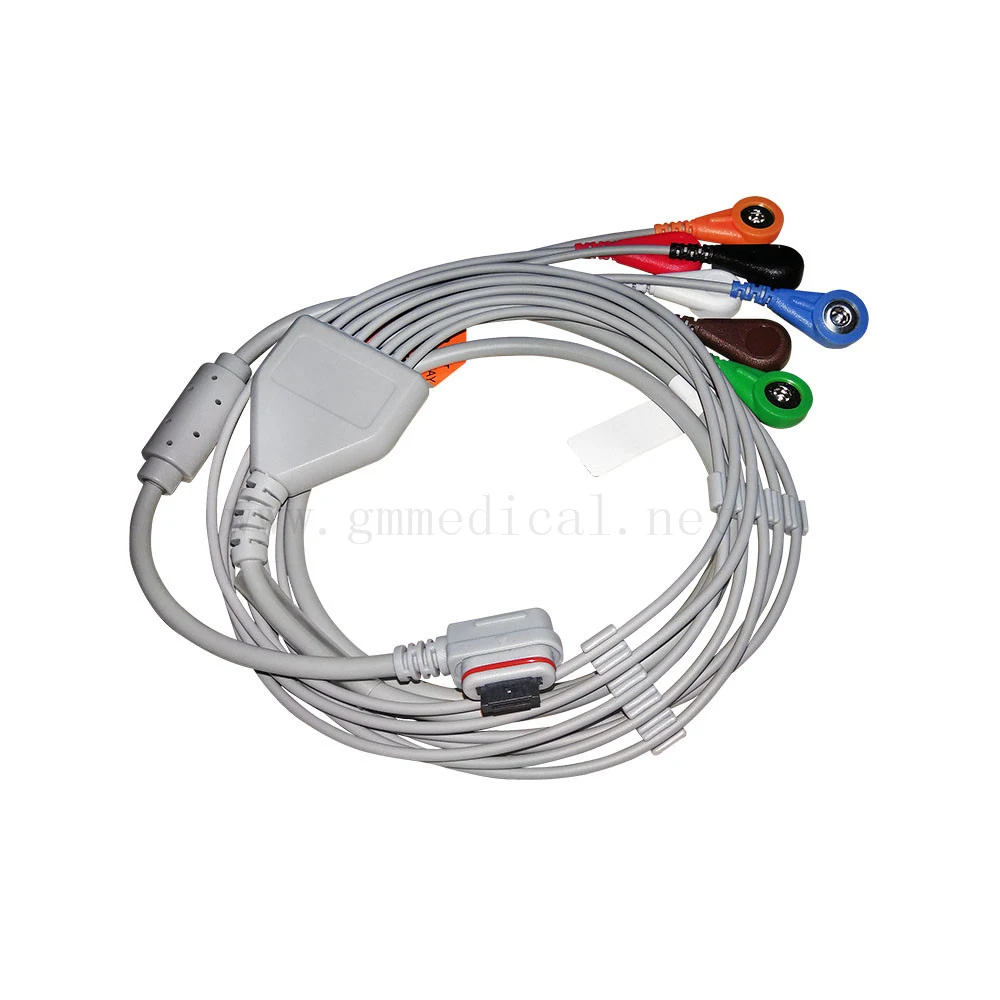 2008594-004 Ge Seer Light Holter Patient Cable/Leadwires, 3 Channel (7-Ld) , Aha