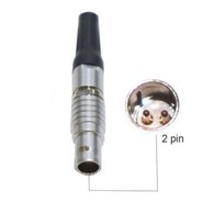 0B 2pin Plug Metal Multipole Fixed Male Female Solder Contacts Metal Housing PPS Insulator