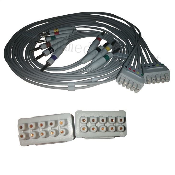 Compatible With GE MAC500 800 1200 1200ST 1600 Multi-Link Leadwire Set , Banana Ending ,AHA .