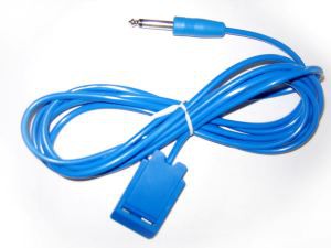 Adapter Cable with 6.3 Connector . Connect Monopolar Disposable Plate and Electrosurgical Unit