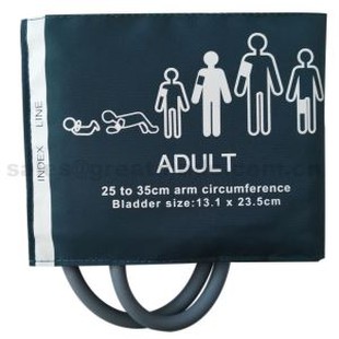Adult Dual Tube NIBP Cuff , 25-35cm Arm Circumference