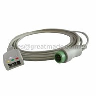 ECG Cable 3-lead Trunk Cable For BENEVIEW T5 T6 T8,BIOCARE IM12 , PM900S