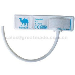 Neonate#2 Disposable Cuff,4-8cm Arm Circumference,White With Light Blue,Single Tube