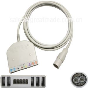 Use with Lohmeier 98.060.120/A Multi-Parameter Trunk Cable (IBP*2, Temperature*2, 5-lead ECG , Spo2 )